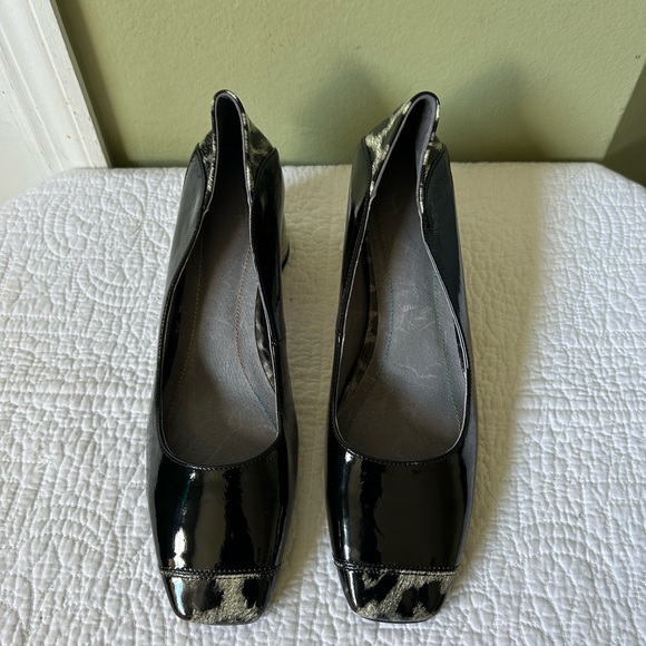 New ALLBITEFO Women’s Patent Black animal Detail size 7.5 Heels - Picture 5 of 12